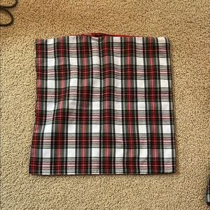 Set of 3 Plaid Christmas pillow covers.